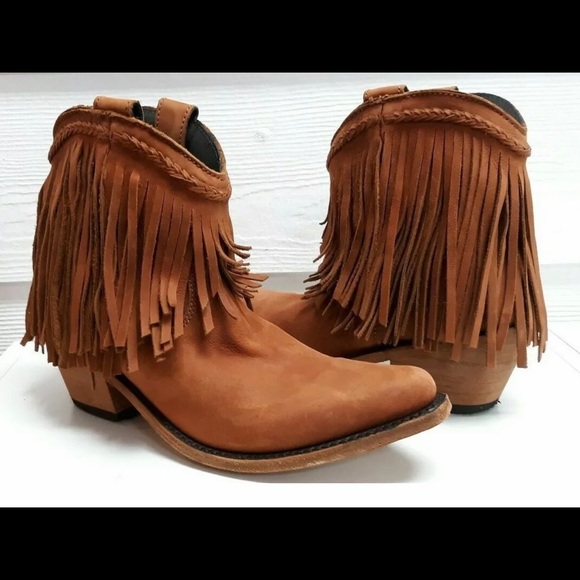 Liberty Black Shoes - Liberty Black Vegas Papaya Fringe Booties